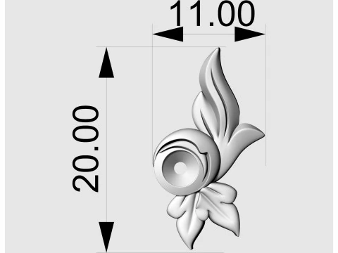 Сережки з дорогоцінним камінням 3D Принт Модель