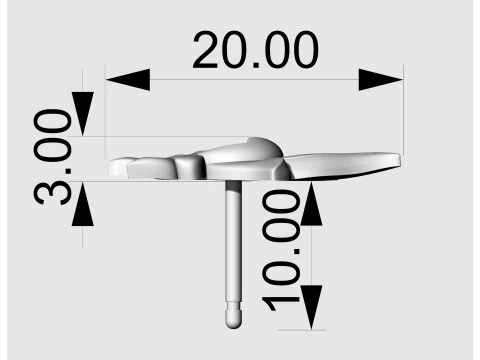 Сережки з дорогоцінним камінням 3D Принт Модель