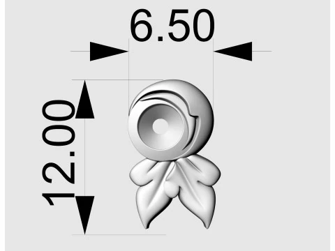 Сережки з дорогоцінним камінням 3D Принт Модель