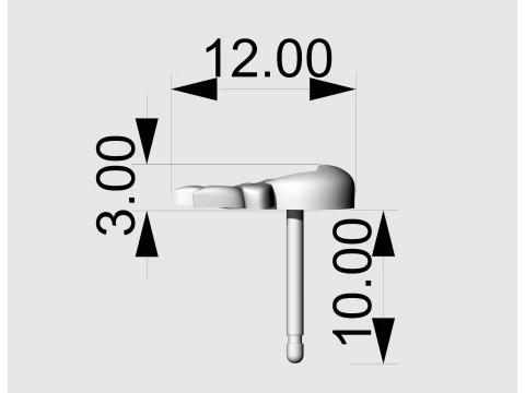 Сережки з дорогоцінним камінням 3D Принт Модель