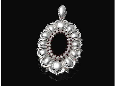 Oval rose pendant 3D Принт Модель
