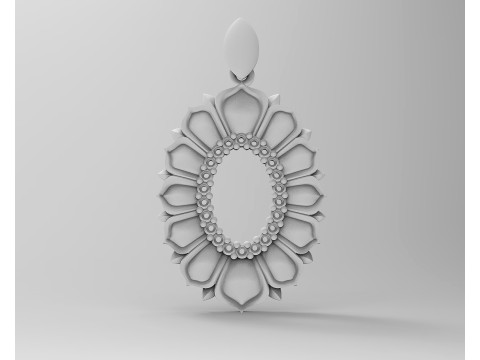 Oval rose pendant 3D Принт Модель