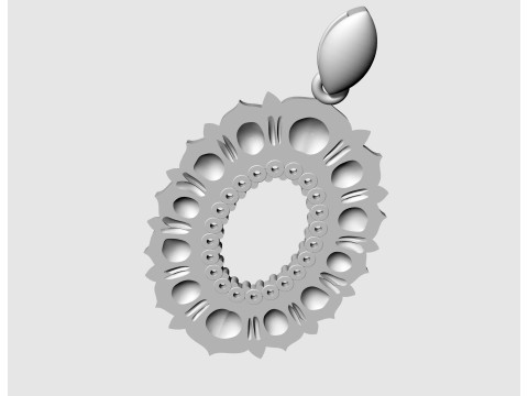 Oval rose pendant 3D Принт Модель