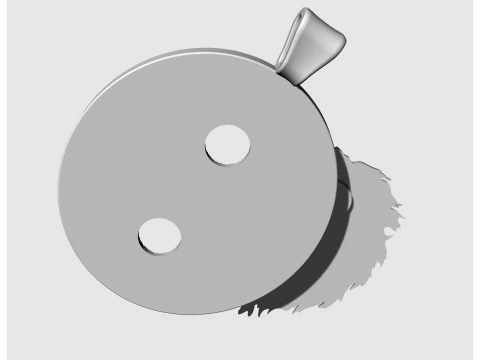 Кулон Лев-овальний кулон 3D Принт Модель