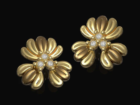 三叶耳环v2 3D 打印模型