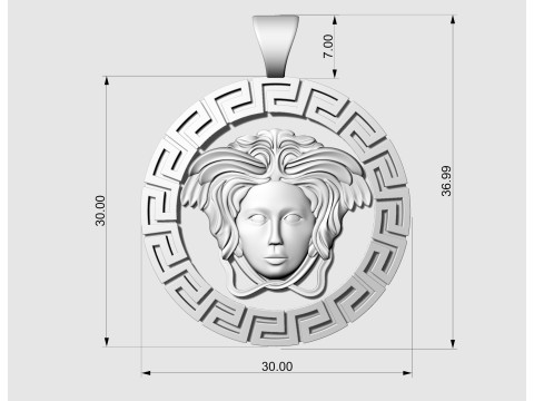 Medusa pendant 3D Print Model