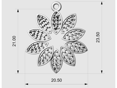 Ciondolo Rosita Modello di stampa 3D