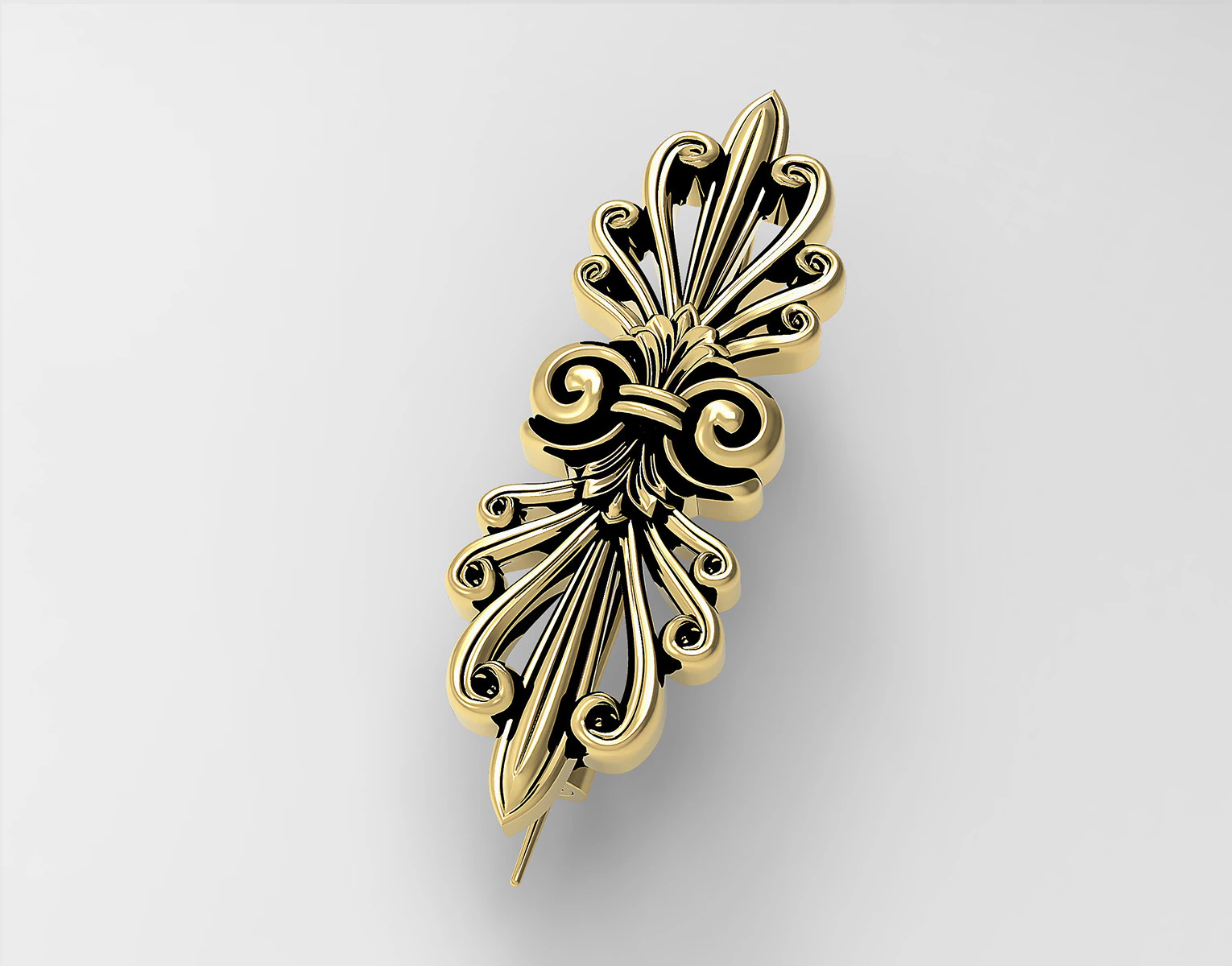 Vintage brooch 3D print model 3D Print Model .c4d .max .obj .3ds .fbx .stl .blend