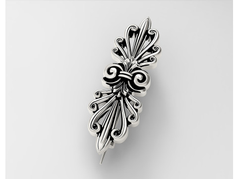 Vintage brooch 3D print model 3D Print Model
