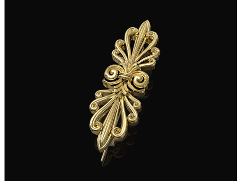 Vintage brooch 3D print model 3D Print Model