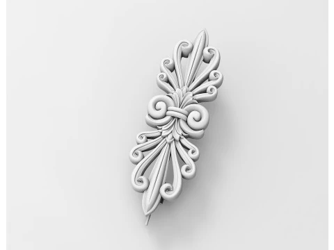 Vintage brooch 3D print model 3D Print Model