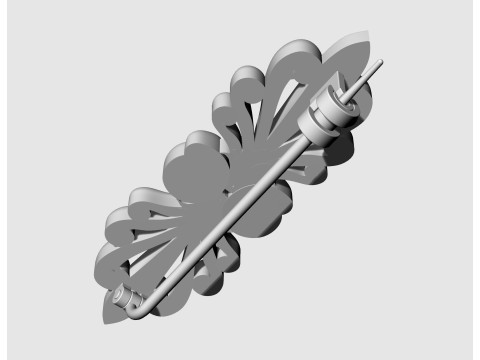 Vintage brooch 3D print model 3D Print Model