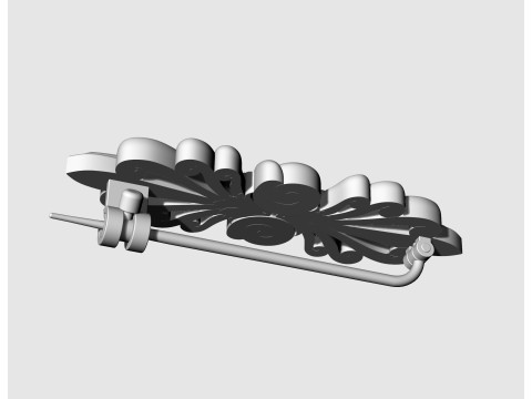 Vintage brooch 3D print model 3D Print Model