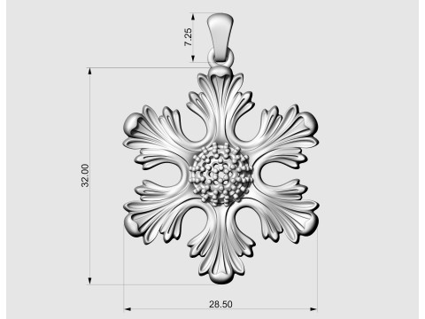 The six leaves pendant 3D Print Model