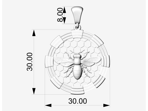 Bee pendant 3D Print Model