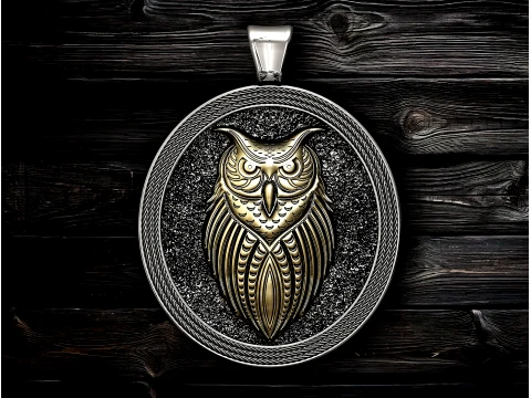 Owl pendant 3D Print Model
