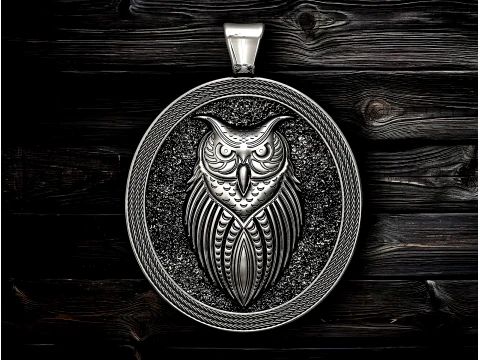 Owl pendant 3D Print Model