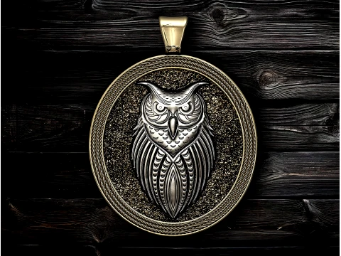 Owl pendant 3D Print Model