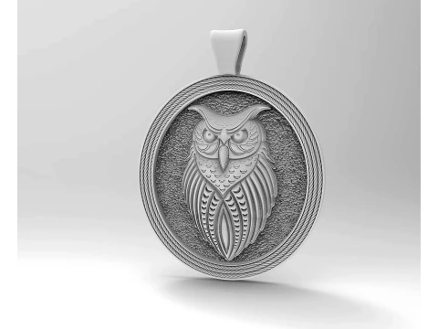 Owl pendant 3D Print Model