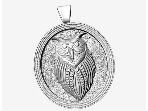 Owl pendant 3D Print Model