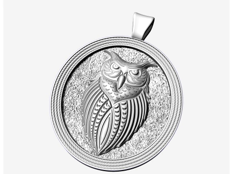 Owl pendant 3D Print Model