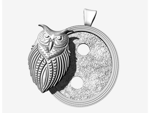 Owl pendant 3D Print Model