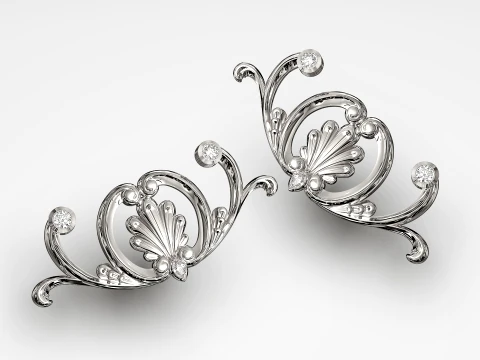 Fantasy spider earrings 3Dプリントモデル