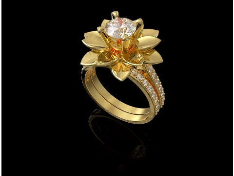 Rose ring 3D Druckmodell