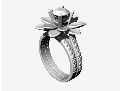 Rose ring 3D Print Model