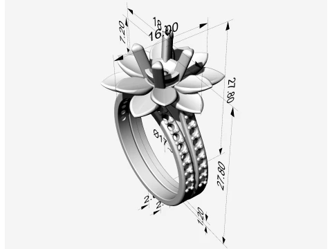 Rose ring 3D Print Model