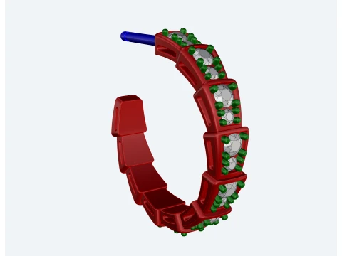 Dragon tail earrings 3D Print Model