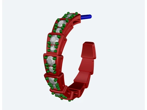 Dragon tail earrings 3D Print Model