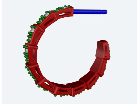 Dragon tail earrings 3D Print Model