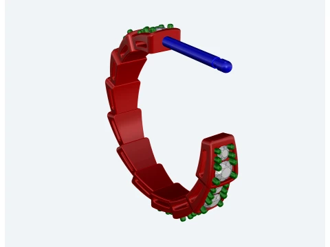 Dragon tail earrings 3D Print Model