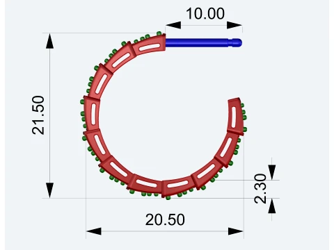 Dragon tail earrings 3D Print Model
