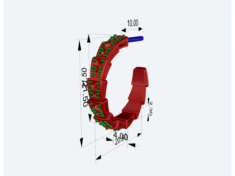 Dragon tail earrings 3D Print Model