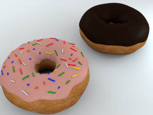 2 donuts 3D Model