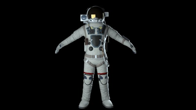cosmonaut 3D Model .c4d .max .obj .3ds .fbx .stl .blend 