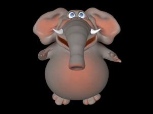 funny elephant 3D मॉडल