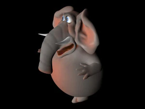 elefante divertente Modello 3D