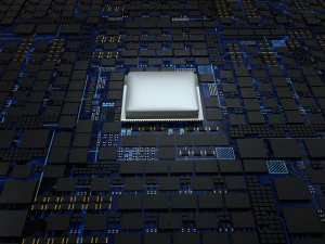 placa de circuito Modelo 3D