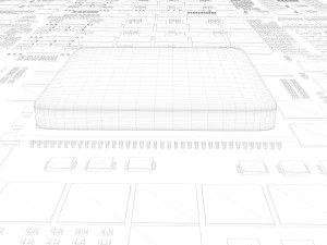 placa de circuito Modelo 3D