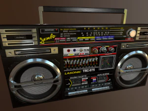 lasonic trc-975 бумбокс низкополигональная 3D Модель
