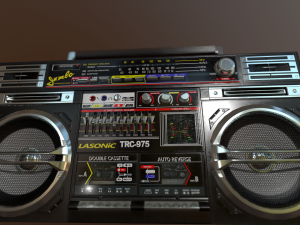 lasonic trc-975 boombox low-poly 3D मॉडल