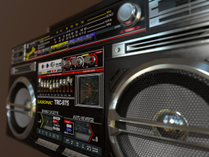 lasonic trc-975 boombox low-poly 3D मॉडल