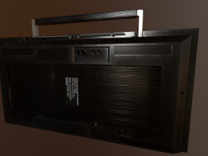 lasonic trc-975 boombox low-poly 3D मॉडल