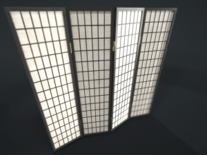 room divider screens set 3D Model
