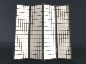 room divider screens set 3D Model