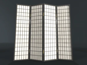 room divider screens set 3D Model