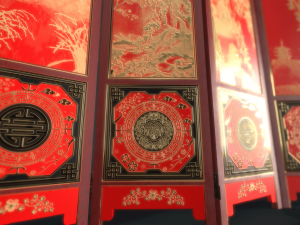 room divider screens set 3D Model